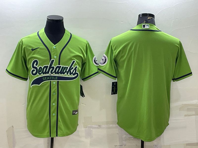 Men Seattle Seahawks Blank Green 2022 Nike Co branded NFL Jerseys->seattle seahawks->NFL Jersey